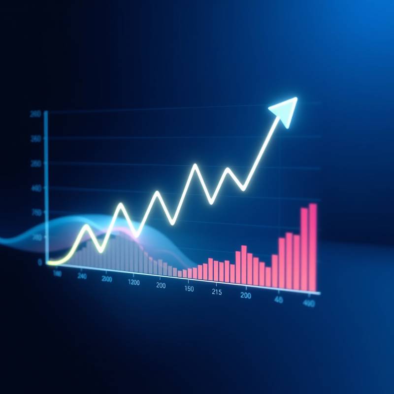 A graph depicting data trends, visualizing a data science course.