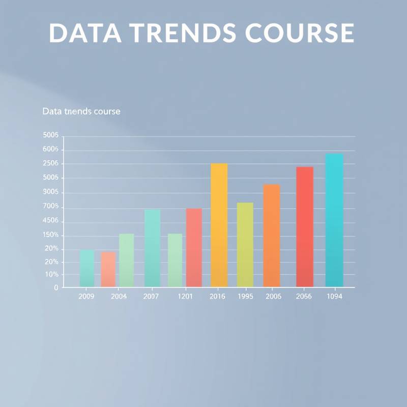 A graph displaying data trends, representing a data science course.