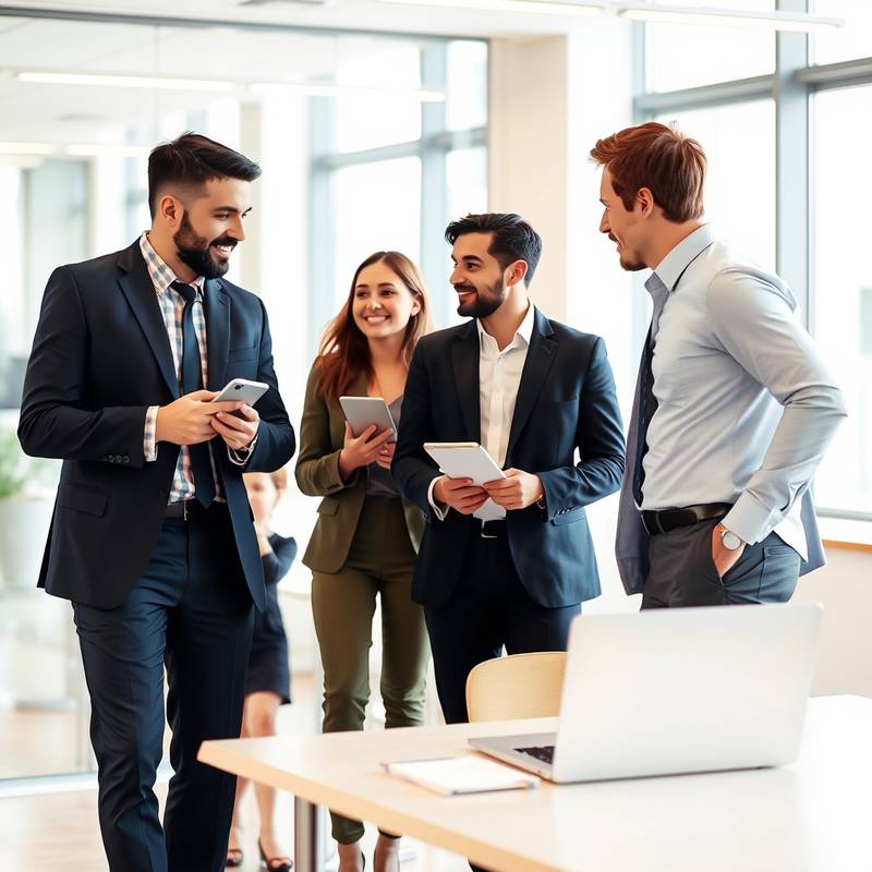 A group of professionals collaborating, representing a business management course.