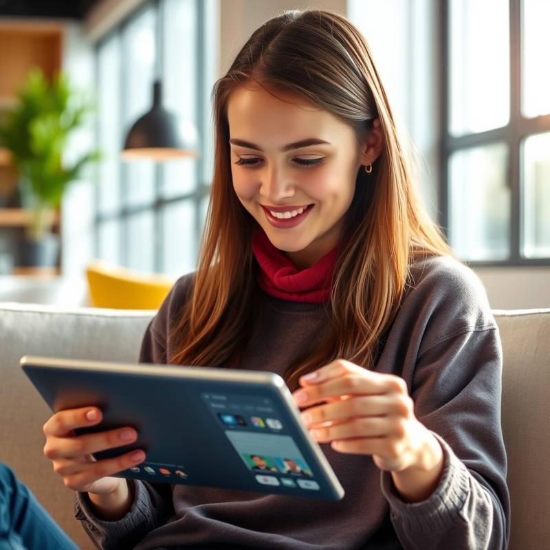 A student browsing online course catalogs on a tablet, symbolizing choosing the right online courses.